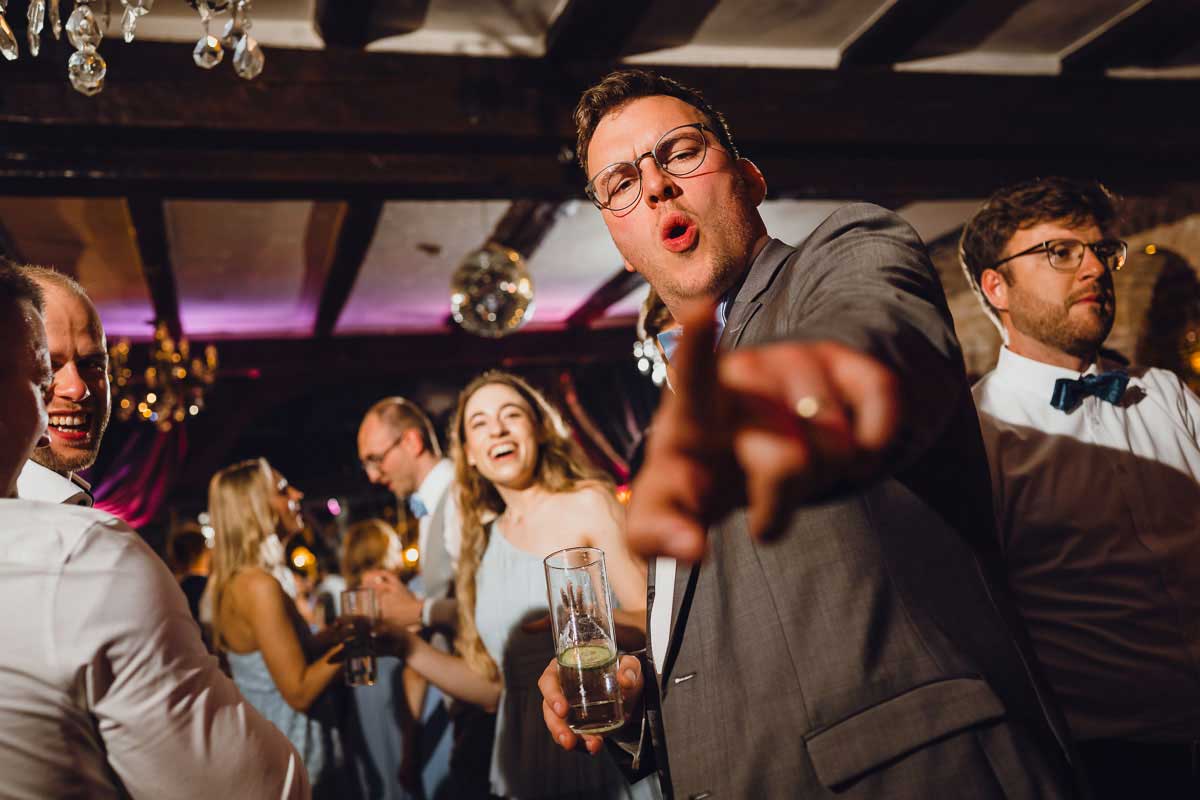 Party bei einer Hochzeit im Schloss Oberndorf