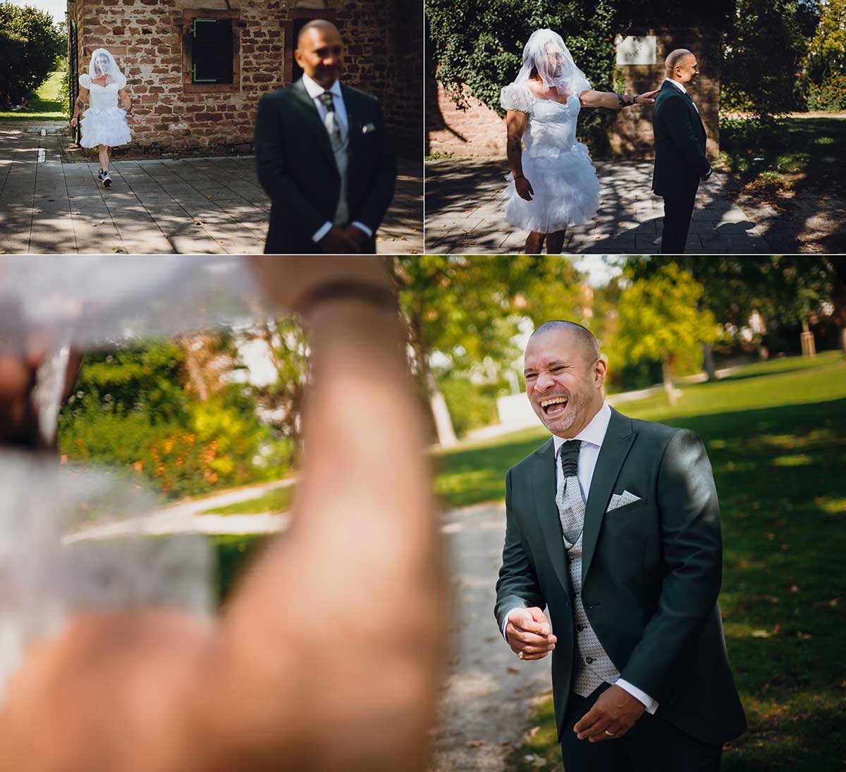 First Look Brautpaar Prank