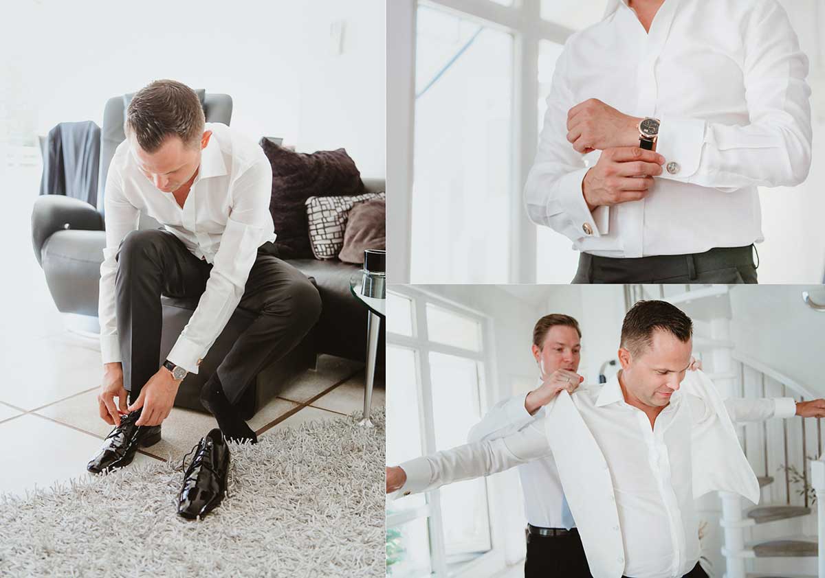 getting ready Bräutigam in Pforzheim