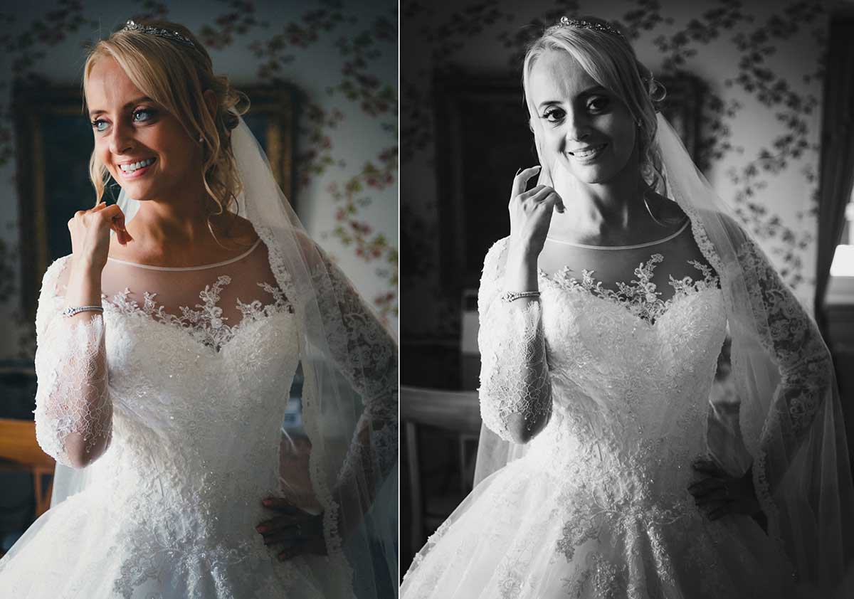 Brautfoto in der Hochzeitssuite im Brenners Park Hotel in Baden Baden 