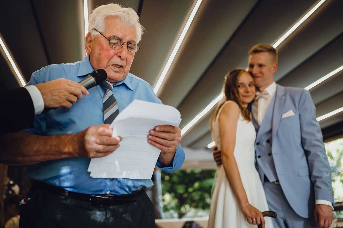 Rede Brautpaar bei einer Hochzeit im Oberwaldhaus Darmstadt