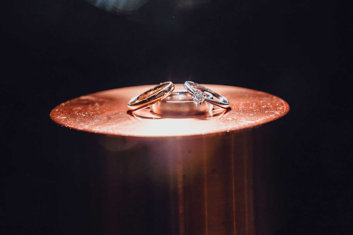 Ringe von einem Brautpaar