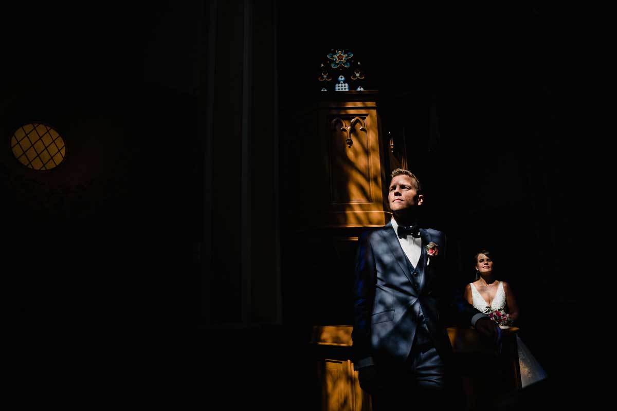 Hochzeitsfotos in der evangelischen Johanneskirche in Erbach