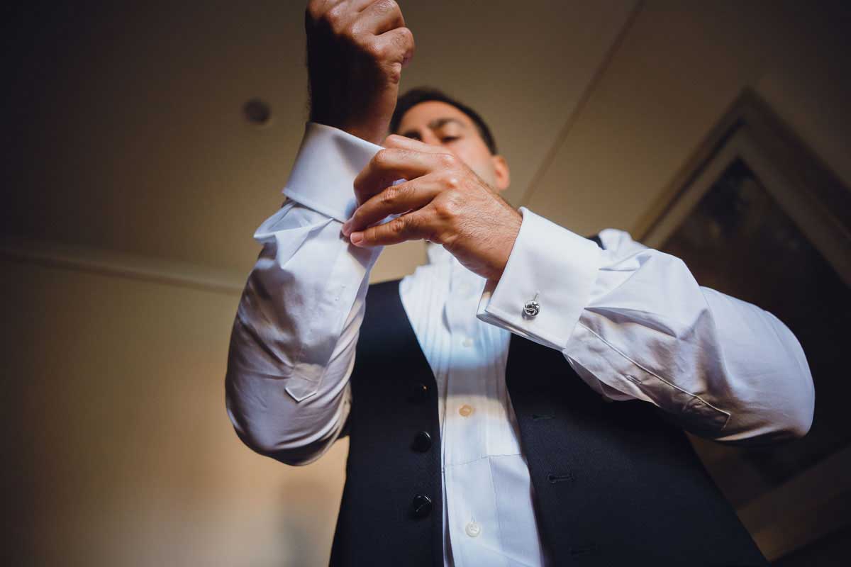 Vorbereitungen Bräutigam im Schloss Michelfeld in Angelbachtal