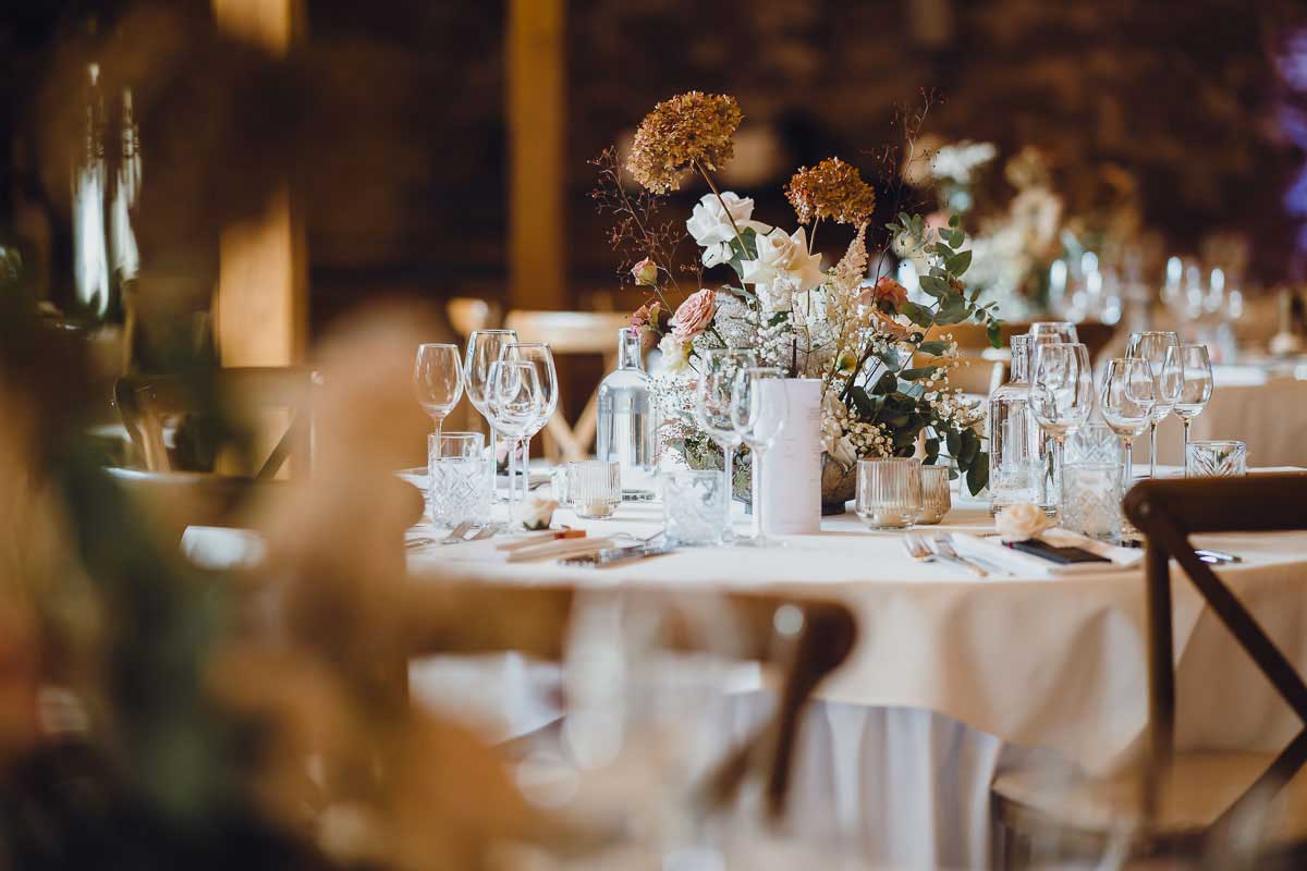 Tischdeko im Schloss Michelfeld