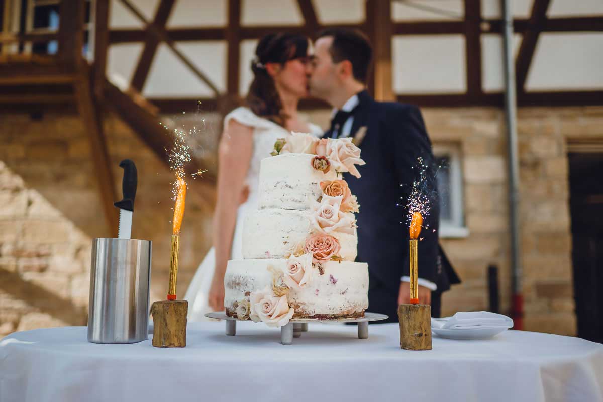 Hochzeitstorte im Schloss Michelfeld