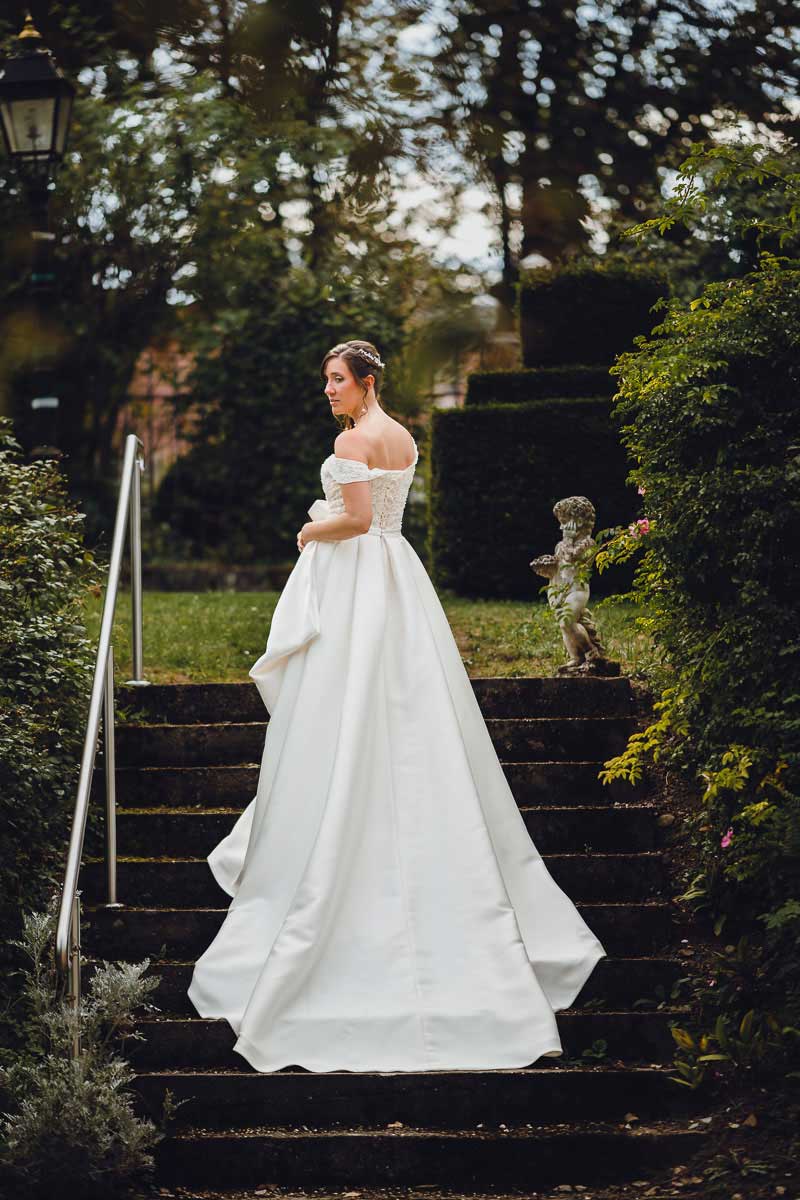 Hochzeitsfoto Braut bei einer Hochzeit im Schloss Michelfeld