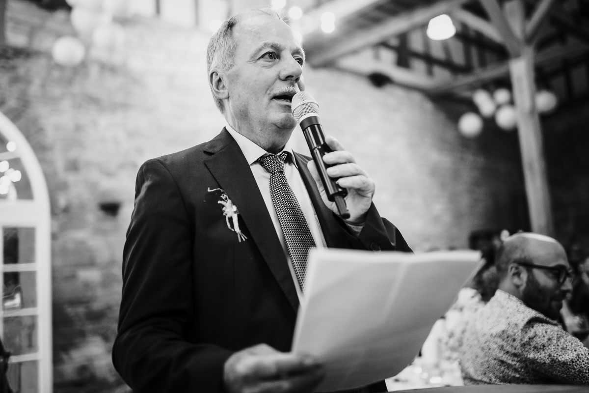 Rede Brautvater bei einer Hochzeit im Schloss Michelfeld in Angelbachtal