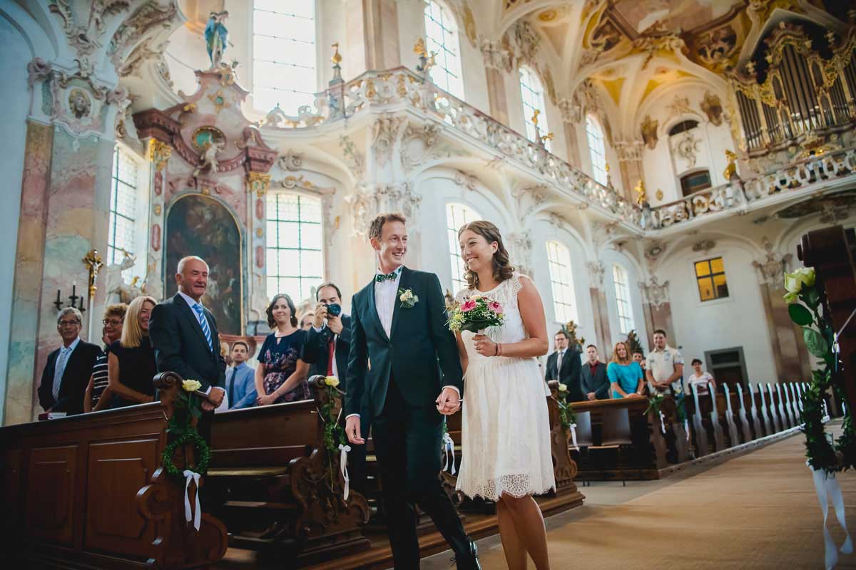 Einzug Brautpaar in die Basilika Birnau