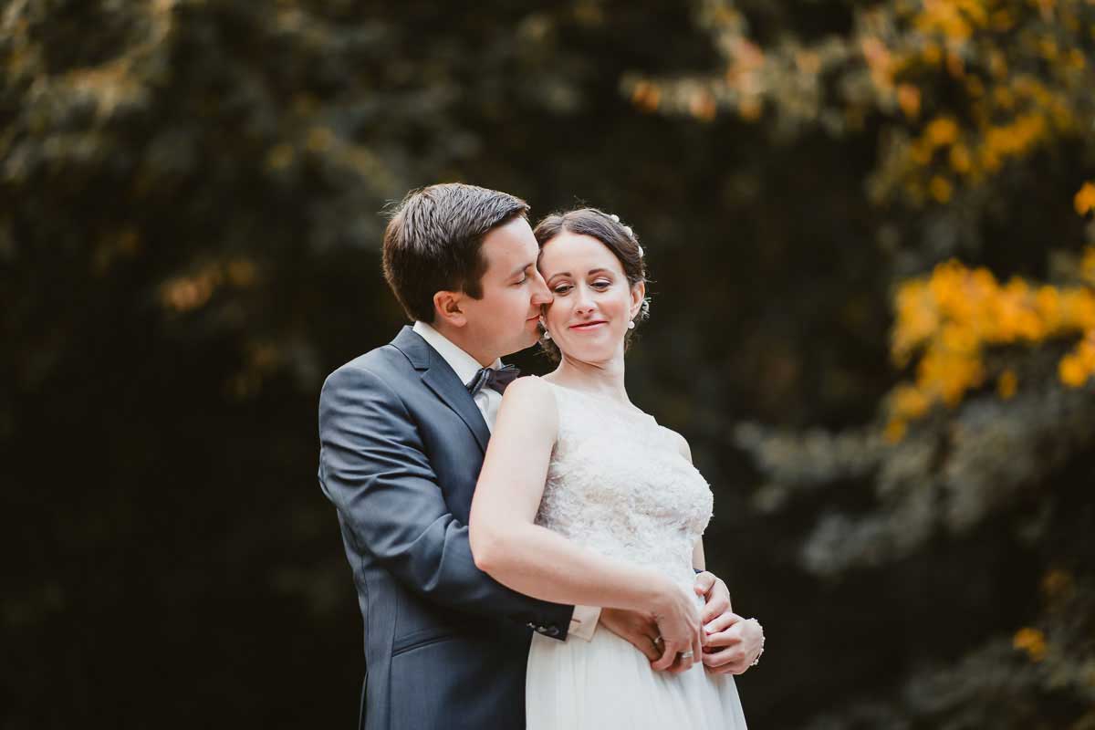 Hochzeitsfotos im Landgut Buschmühle im Herbst