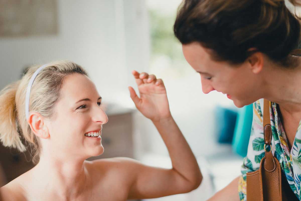 Brautvorbereitungen für eine Hochzeit im Schloss Heidelberg