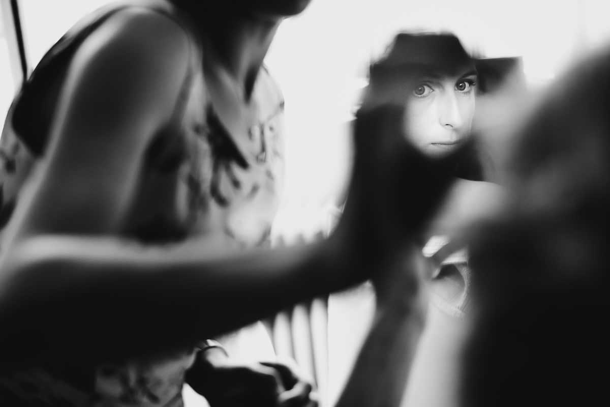 getting ready Braut für eine Hochzeit im Schloss Heidelberg