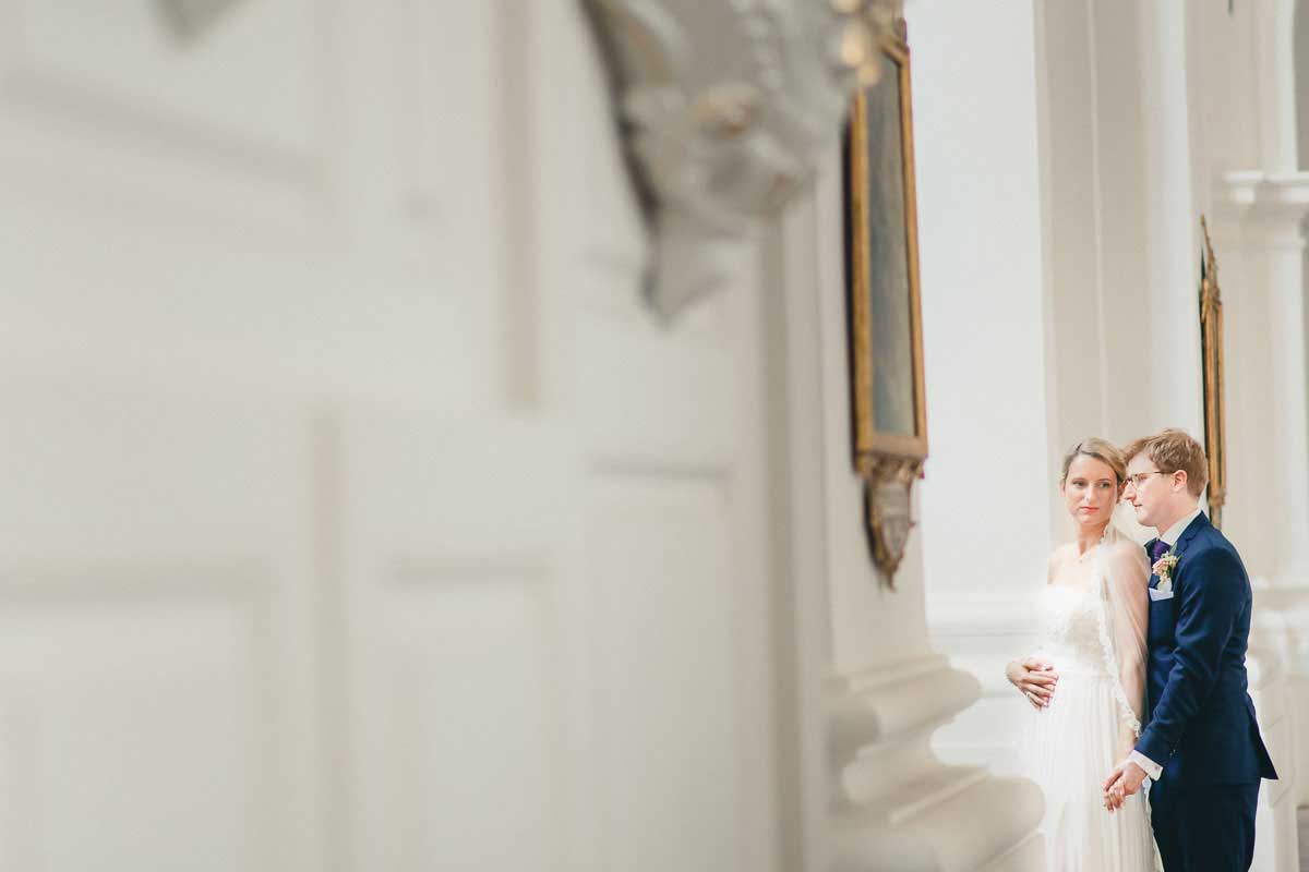 Hochzeitsbild in der Jesuitenkirchen in Heidelberg