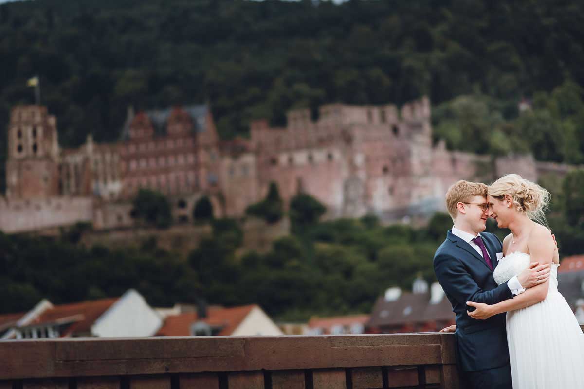 Hochzeitsfotos vor dem Heidelberger Schloss