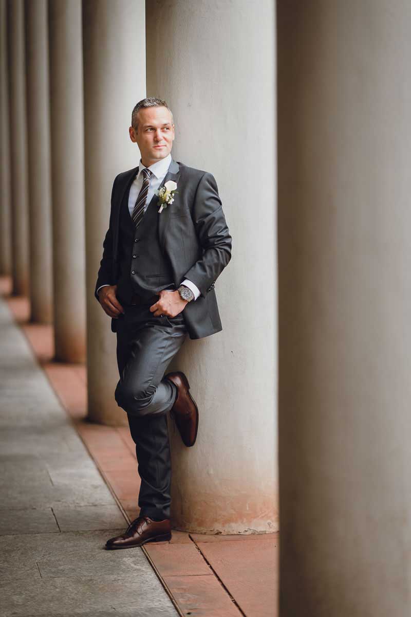 Hochzeitsbild Bräutigam in Wiesbaden